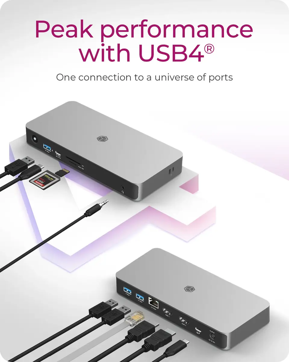 ICY BOX 10-in-1 USB4 Type-C dokstacija Photo 2