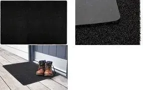 Paperflow Nevada Dirt Trapping Mat, Black, Brush Effect, for High Traffic Areas