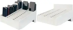 Paperflow Smartphone Storage Rack with 33 Numbered Compartments, Grey Polystyrene