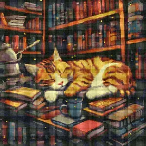 Ideyka Diamond Painting Kit - Fluffy Book Lover