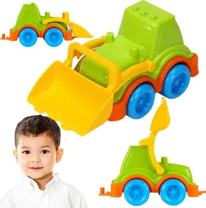 Technok Mini Tractor Toy with Movable Wheels and Bucket for Sandbox