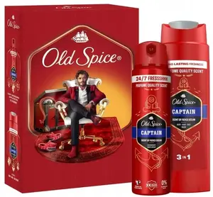 Old Spice Captain Gift Set with Deodorant Spray 150ml and Shower Gel 250ml