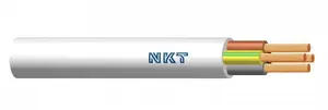 NKT H03VV-F OMY Power Cable 4x0.75 mm2 300/300V White 100m