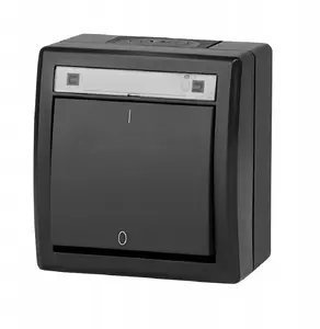 ELEKTROPLAST AQUANT 2K Surface-Mounted Double-Pole Switch IP55 Anthracite