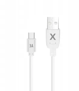 Techonic Maxlife USB uz USB-C kabelis 2.0 m 3A balts