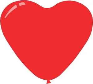 GoDan Decomex Heart-Shaped Pastel Red Balloons, 100 Pieces