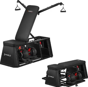 HMS LM4012 4-in-1 daudzfunkcionāls sols komplektā ar 2x SR52 regulējamām hantelēm