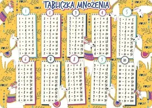 HENRY Desk Pad Multiplication Table Llamas