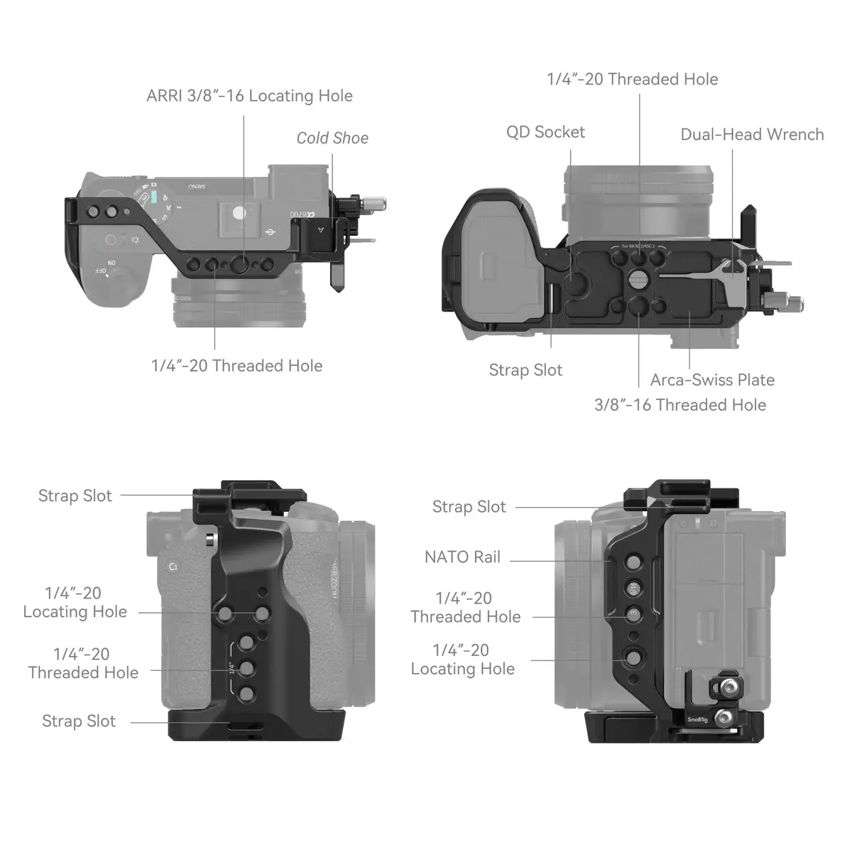 Клетка для камеры SmallRig 4336 для Sony A6700 Photo 3
