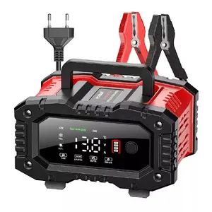 FOXSUR 12V/24V 20A Battery Charger with LCD Display