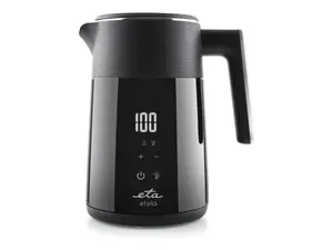 ETA Etela 9596 90000 Electric Kettle, 1.5 L, 2200 W, Stainless Steel, Black, Temperature Control