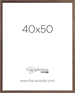 Focus Rock Photo Frame, 40x50 cm, Walnut Veneer