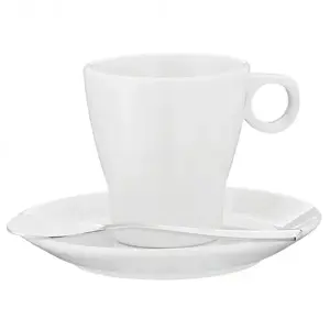 WMF Espresso Cup Set 0.06 L Stainless Steel and White 4 Pieces