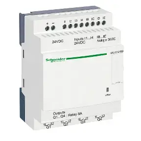 Schneider Electric Zelio Logic SR2E121BD Smart Relay, 8 Digital Inputs, 4 Relay Outputs, 24V DC