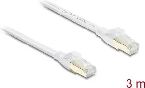 Плоский патч-корд Delock RJ45 Cat.8.1 U/FTP 3 м белый