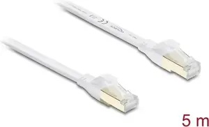 Плоский патч-корд Delock RJ45 Cat.8.1 U/FTP 5 м белый