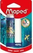 Maped Dragon Plastic Eraser with Refill, Lipstick-Style Twist Mechanism