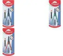 Maped Compass with Adapter Ring and Detachable Pencil, Assorted Colors