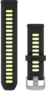 Garmin Quick Release 20mm silikona pulksteņa siksniņa priekš Forerunner 170, melna/dzeltena