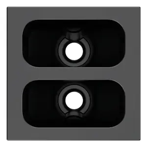 Kramer MCP-2(B) Pass-Through Module with 2 Holes, Black