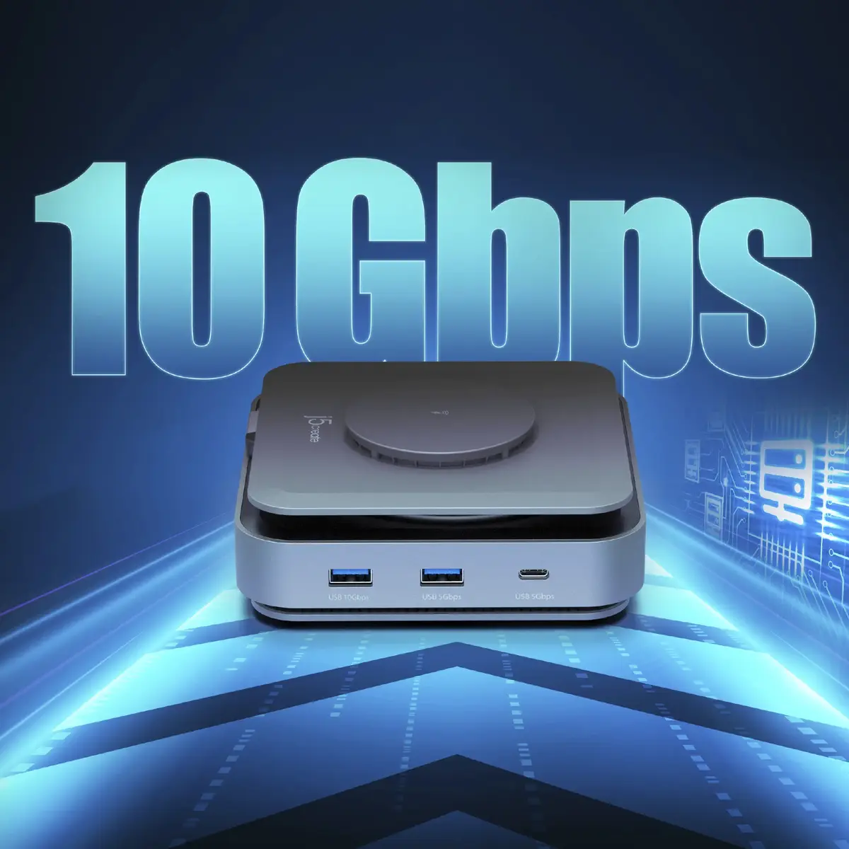 Док-станция j5create JCD3199P USB-C с адаптером 140 Вт GaN Photo 9
