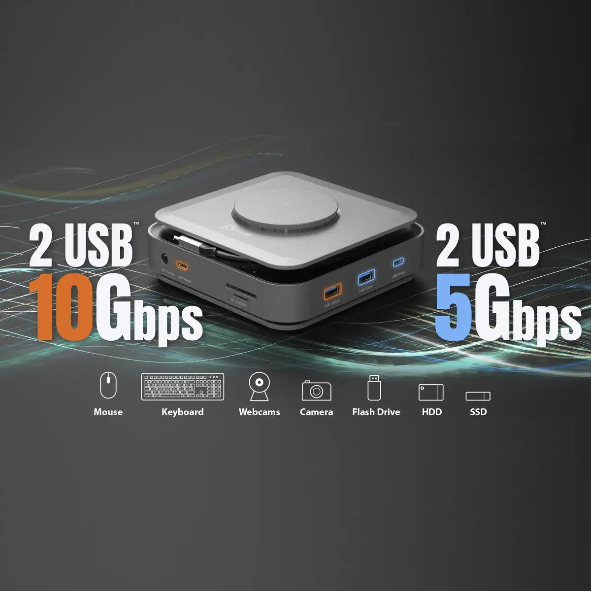 Док-станция j5create JCD3199P USB-C с адаптером 140 Вт GaN Photo 10