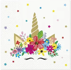 Paw Decor Collection Unicorn Party Paper Napkins 33x33 cm