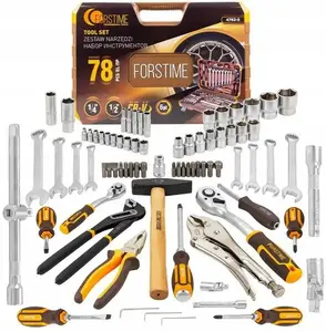Farys 78-Piece 1/2" and 1/4" Socket Wrench Set, Hexagonal 4-32mm