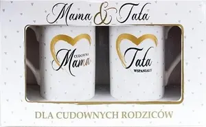 KUKARTKA Q 897 Mug Set Cudowana mama/wspanialy tata