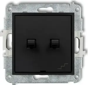Karlik MINI Double Staircase Switch American Style Matte Black