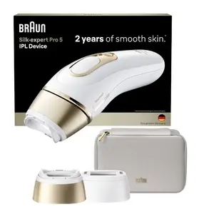 Braun Silk-expert Pro PL5210 IPL matu noņemšanas ierīce, zelta un balta