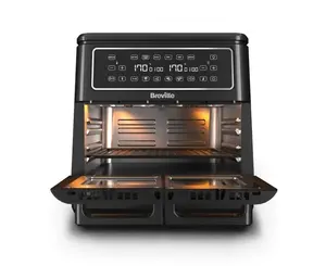 Breville VDF130X Oil-Free Air Fryer, 11 L, 10 Programs, 120-240 °C, Digital Touch Control
