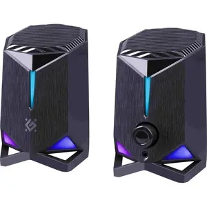 Компьютерные колонки Defender Rocket 2.0, 6 Вт RMS, LED-подсветка, питание от USB, разъем 3.5 мм, черные