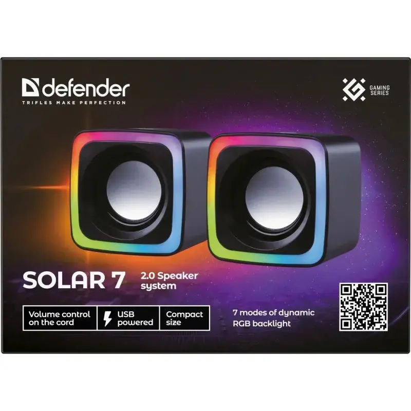Defender Solar 7 2.0 USB Speakers | 6W Stereo Sound Photo 12
