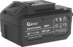GEKO G80659 18V 4.0Ah Battery for G80657 Grease Gun