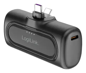 LogiLink PA0349 Power Bank 5000 mAh Black with USB-C