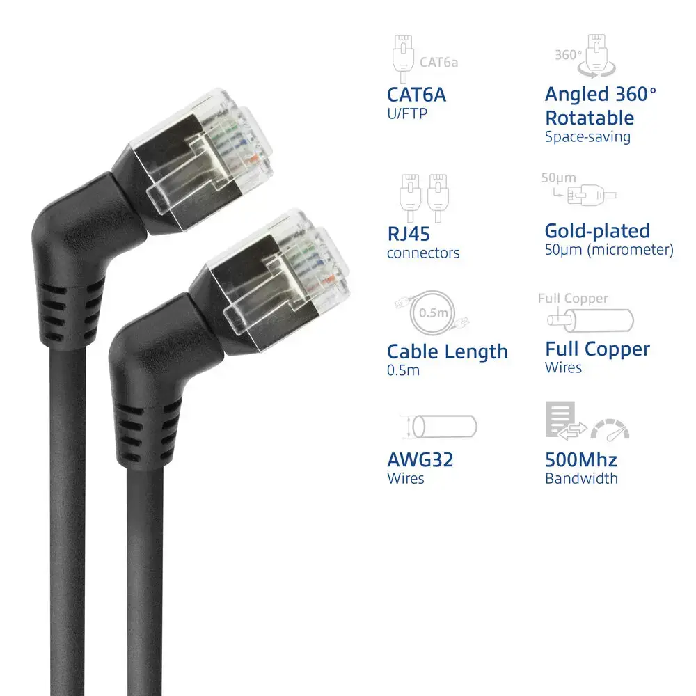Сетевой кабель ACT DD1900 Cat6 U/FTP 0.5 м Photo 2