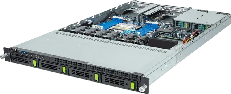 GIGABYTE R163-ZG2-AAJ2 statīva serveris, 1U UP