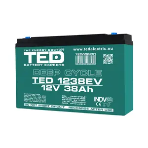 TED 12V 38Ah Deep Cycle Gel Battery