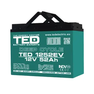 TED CSB-1252 GEL Deep Cycle Battery 12V 52Ah