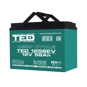 TED CSB-1258 GEL Deep Cycle Battery 12V 58Ah