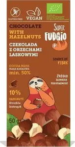 Super Fudgio Organic Chocolate with Hazelnuts 50g