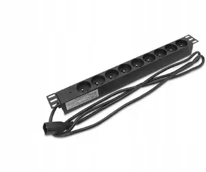 Сетевой фильтр SecurityNET LZ1U9GBW-KC14 19 дюймов, 9 розеток 230В C14, без выключателя