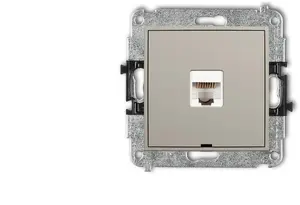 Karlik MINI Single Computer Socket Mechanism 1xRJ45 Cat 5e 8-pin Taupe