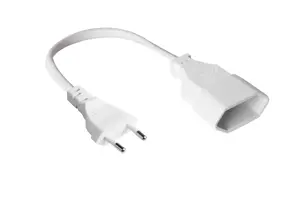 Alcasa P0300-W005 Power Cable, Type C Plug, 0.5 m, White