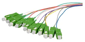 EFB Elektronik optiskais pigtail SC/APC OS2 G657A2 krāsains komplekts, 12 gabali
