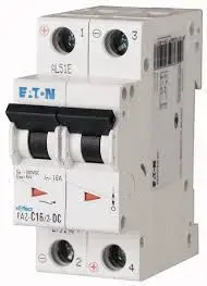 Eaton FAZ C40/2-DC Miniature Circuit Breaker, 2-Pole, 40A, 15kA