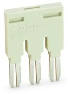 Wago 870-409 9-Way Comb-Style Jumper Bar, 18A, Light Gray