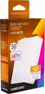 Gamegenic Tarot Size Board Game Sleeves, 73x122 mm, Clear Matte, 50 Pack
