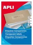 agipa Weatherproof Labels 48.5 x 25.4 mm, Transparent for Laser Printers and Copiers